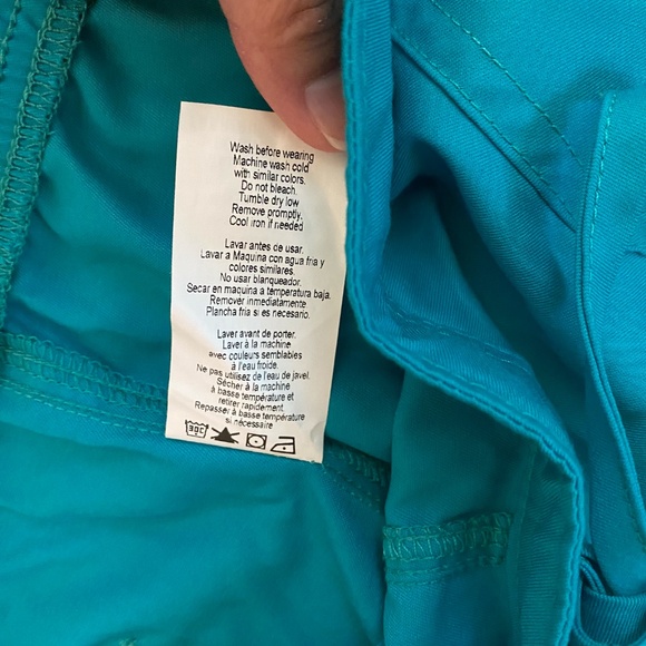 Cherokee Womens Scrub Pull-On Pants Elastic Waist Straight Leg NWT, Teal SZ L - Picture 6 of 12